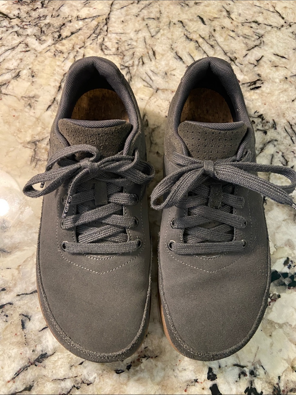 Lems Chillum Suede Bedrock Gray Barefoot Shoes Unisex Mens 8/Womans 9.5 EUC